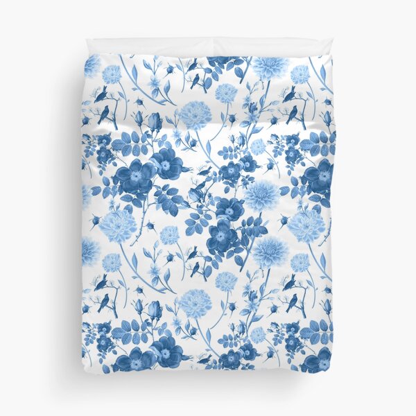 Item preview, blue botanical flowers designed and sold by ElizabethCoelho.