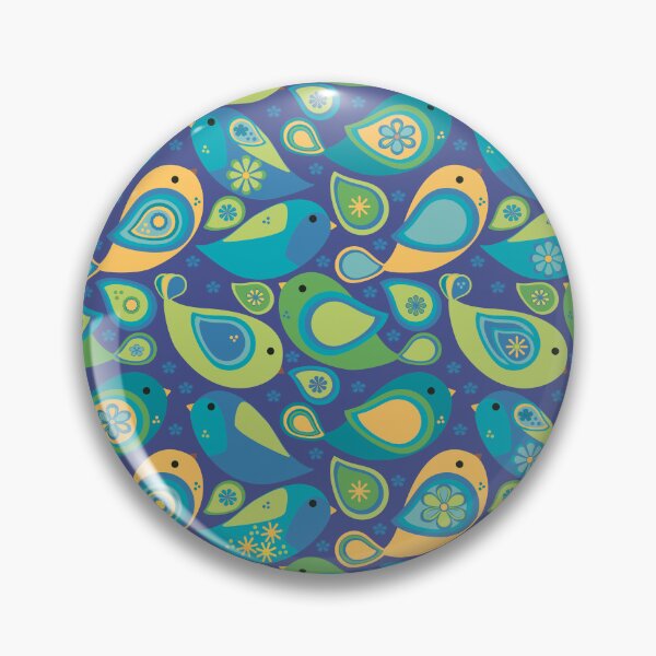 Item preview, Whimsical Modern Colorful Paisley Bird Seamless Repeat Surface Pattern designed and sold by MoePark.