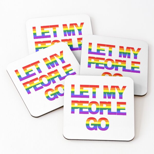 Item preview, Let My People Go with rainbow flag background designed and sold by NJGDesigns.
