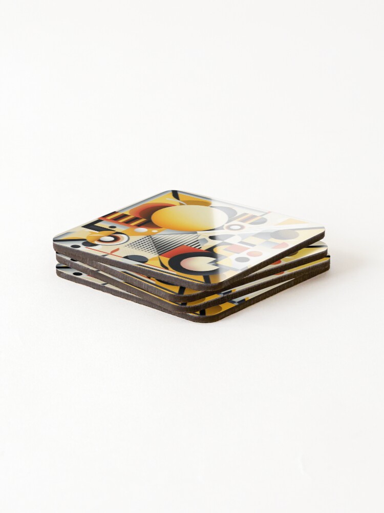 Thumbnail 4 of 5, Coasters (Set of 4), Contemporary Pattern designed and sold by Graphoteka.