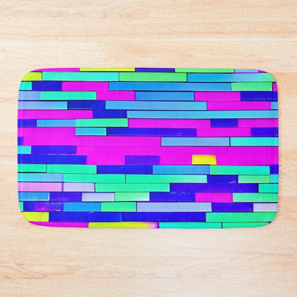 Item preview, Abstract Neon Brick Pattern designed and sold by calibrit.