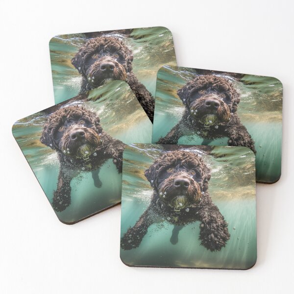 Item preview, Portuguese Water Dog swimming under water designed and sold by ebrawne.