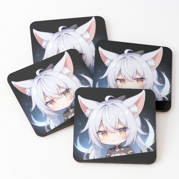 Item preview, A Beautiful Cute Chibi Wolf Boy Sticker Very Kawaii designed and sold by HikariAtelier.