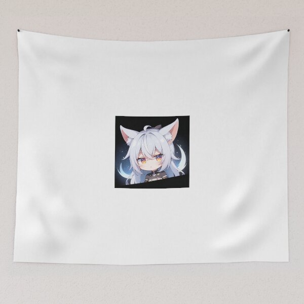 Item preview, A Beautiful Cute Chibi Wolf Boy Sticker Very Kawaii designed and sold by HikariAtelier.