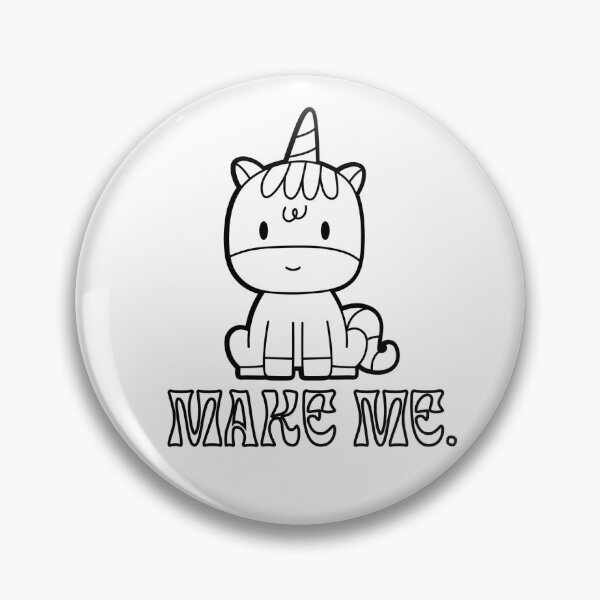 Item preview, Make Me. Bratty Unicorn Pin designed and sold by KinkNotesShop.
