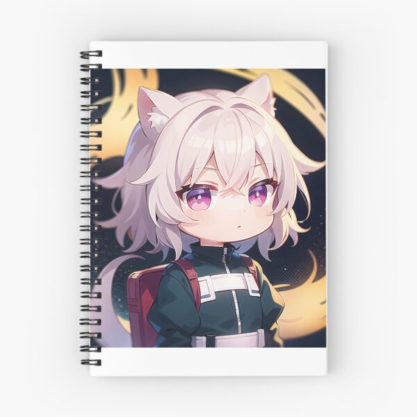 Item preview, A Beautiful Cute Chibi Wolf Boy Sticker Very Kawaii designed and sold by HikariAtelier.