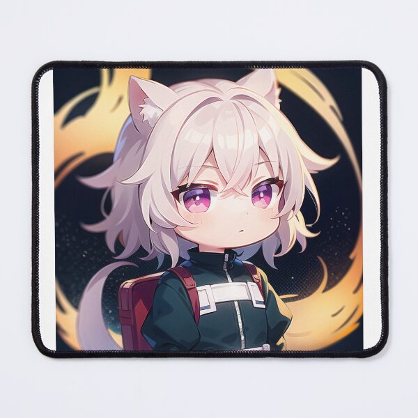 Item preview, A Beautiful Cute Chibi Wolf Boy Sticker Very Kawaii designed and sold by HikariAtelier.