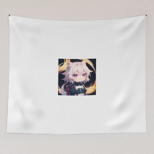 Item preview, A Beautiful Cute Chibi Wolf Boy Sticker Very Kawaii designed and sold by HikariAtelier.