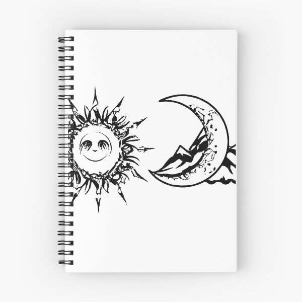 Item preview, crazy sun eyes and moon and mountains designed and sold by XXgooddeedXX.