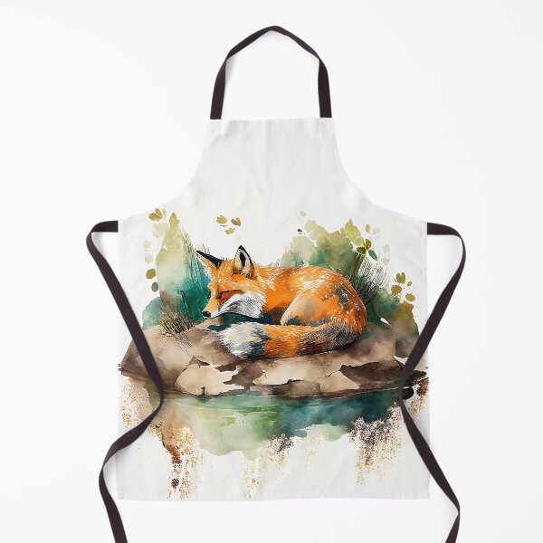 Item preview, Sleepy Orange Fox Watercolor designed and sold by TheArtMage.