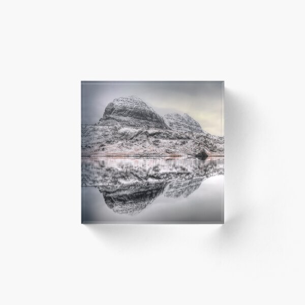 Suilven Winter Reflections Acrylic Block