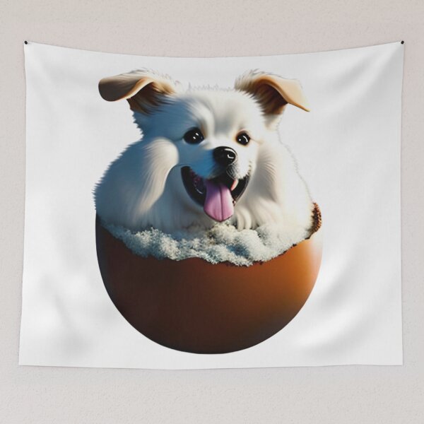 Item preview, Cute dog in egg designed and sold by YuneDesigns.