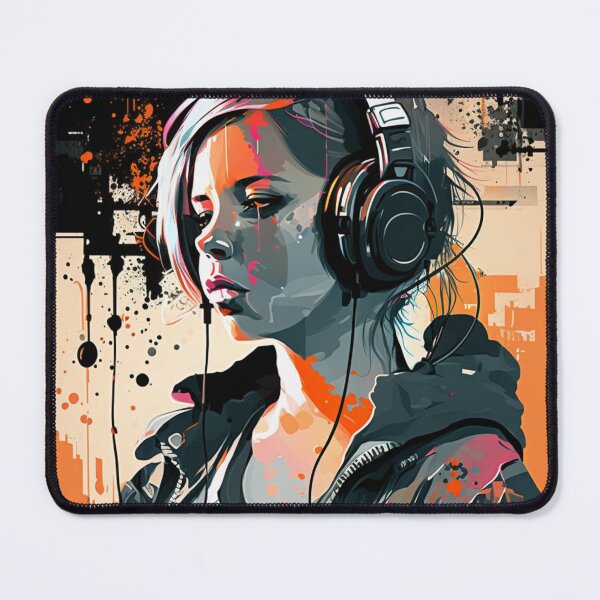 Item preview, Headphone girl 3 designed and sold by CleverShots.