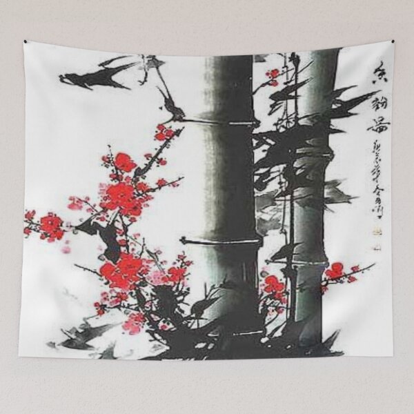 Item preview, japanese bamboo art - japanese bamboo tapestry  designed and sold by sagestar.