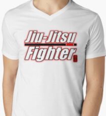 BJJ Black Belt Jiu Jitsu Fighter Men's V-Neck T-Shirt