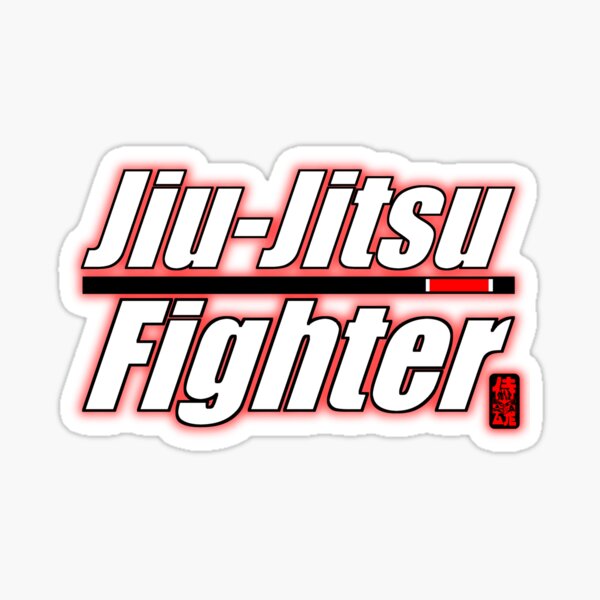 BJJ Black Belt Jiu Jitsu Fighter Sticker