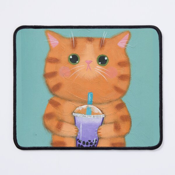 Artikelvorschau, Lavendel Boba Katze entworfen und verkauft von KilkennyCat Art.