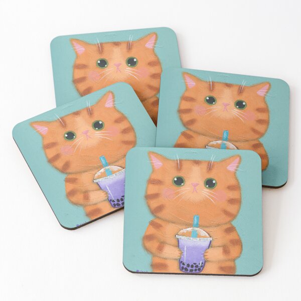 Item preview, Lavender Boba Cat designed and sold by KilkennyCat Art.