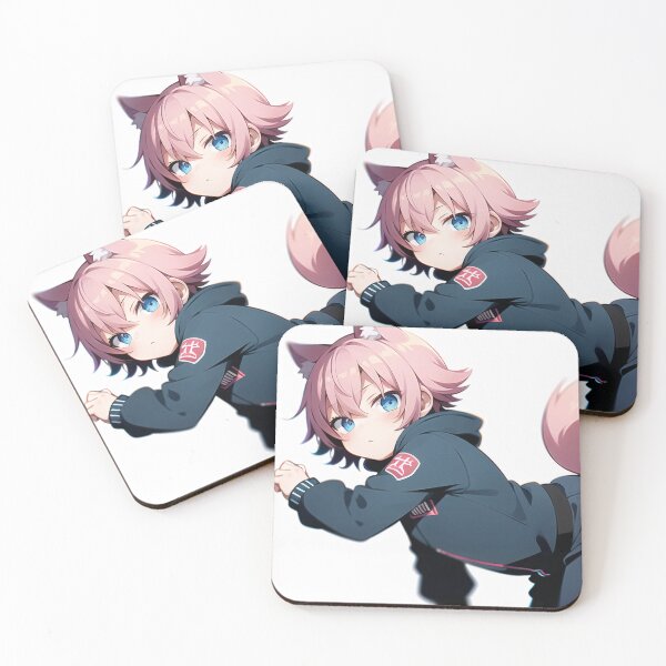 Item preview, A Beautiful Cute Chibi Wolf Boy Sticker Very Kawaii designed and sold by HikariAtelier.