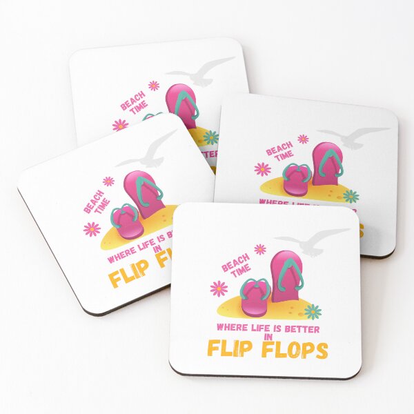 Item preview, Beach Time Where Life is Better in Flip Flops designed and sold by mohtadyragab.