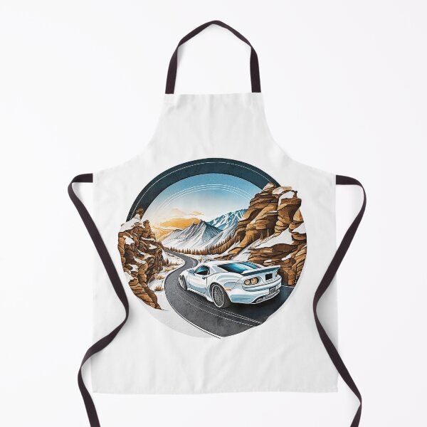 Item preview, White sport car cruising along the road in the icy mountains designed and sold by Xiangster987.