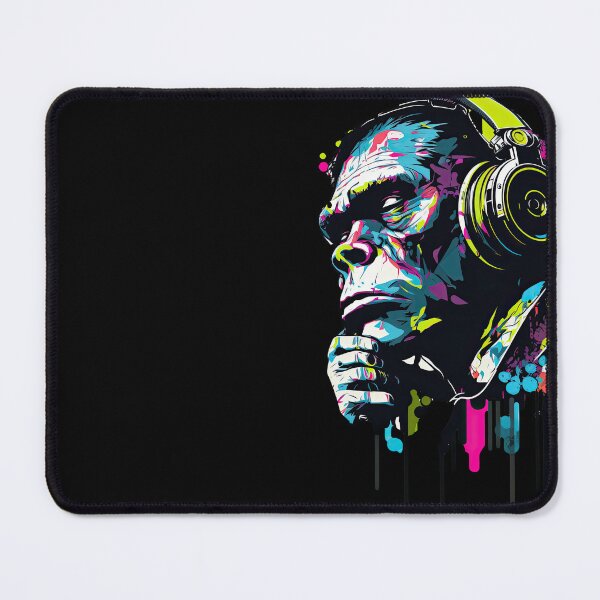 Item preview, Monkey Thinker Music Lover art designed and sold by Keni-shop.