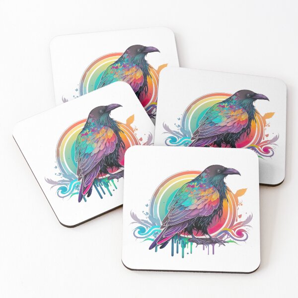Item preview, Rainbow Raven or Crow   designed and sold by Kalligraphika.