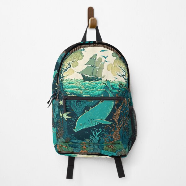 Item preview, Art Nouveau Sea Fantasy Whale Of A Tale designed and sold by entwithanaxe.