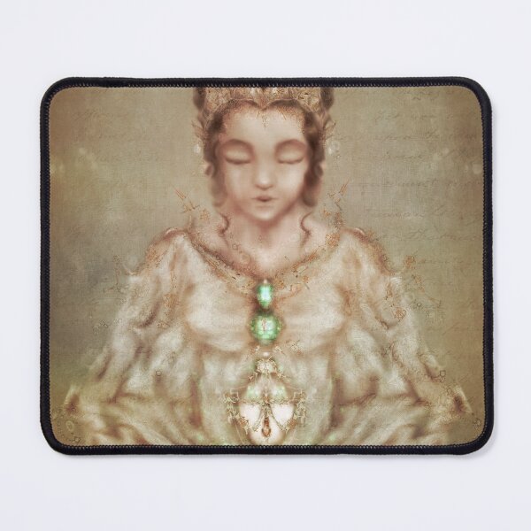 Item preview, Manga Goddess Spring Persephone Greek Drapes Robe Emerald Jewelry and Faberge Egg designed and sold by Monica Laipple.