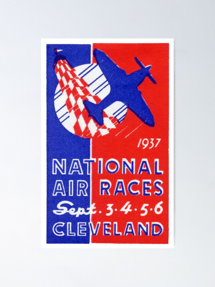 1923 Air Race Original Vintage St. Louis Aviation Biplane Poster