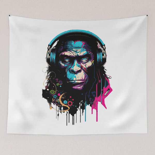 Item preview, Monkey Rebel with a rhythm Music Lover art designed and sold by Keni-shop.