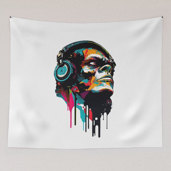 Item preview, Monkey Rebel with a rhythm Music Lover art designed and sold by Keni-shop.