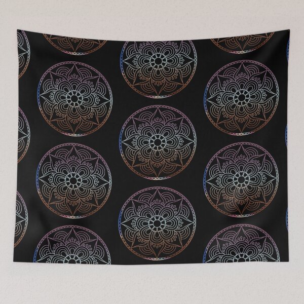 Item preview, Colorful  floral mandala design  designed and sold by Souushop.