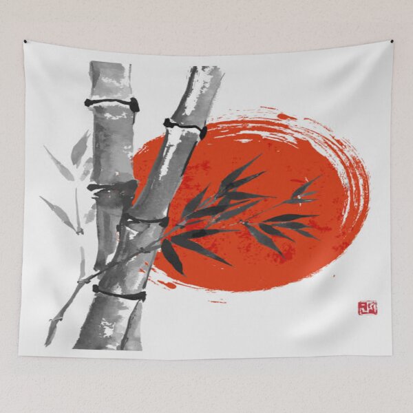 Item preview, Japanese bamboo art - japanese bamboo tapestry  designed and sold by sagestar.