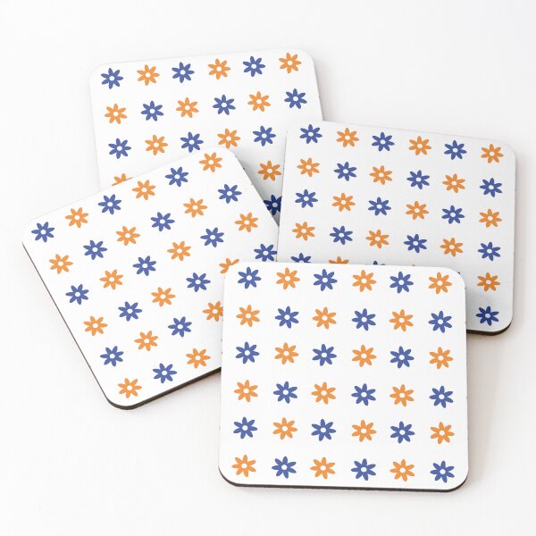 Item preview, Orange and Blue Flowers designed and sold by whimsicalworman.