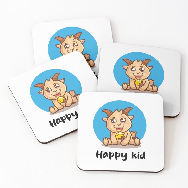 Item preview, Happy kid goat (on light colors) designed and sold by messy-nessie.