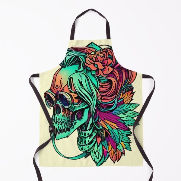 Item preview, Chic Skull - An Illustrated Portrait with Flowing Hair designed and sold by GalihDA.