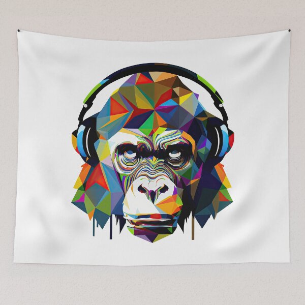 Item preview, Monkey Rebel with a rhythm Music Lover art designed and sold by Keni-shop.