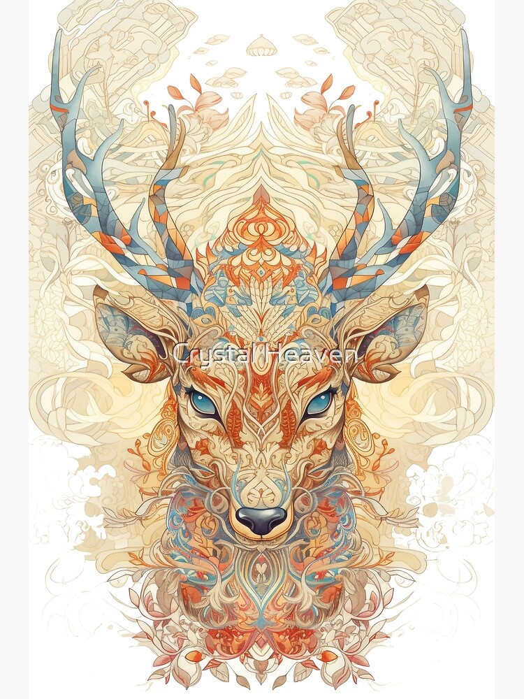 A4 Art Print, Deer Medicine, Goddess Art, Celtic Art, Celestial