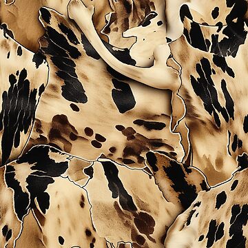 Artwork thumbnail, Cow Skin Pattern, Cow Spots Animal Fur by InkMeister