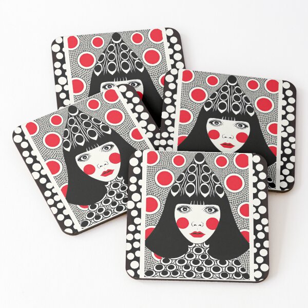 Item preview, Circles, Cards, and Red Lips: A Chic and Stylish Illustration designed and sold by DaiInMetropolis.