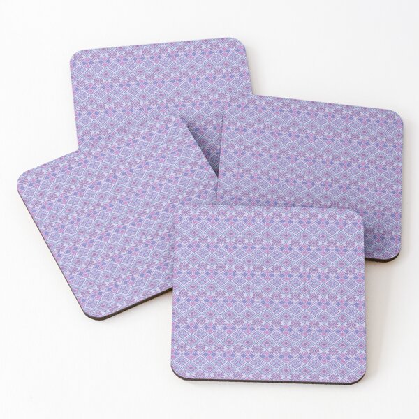 Item preview, Pink and Blue Embroidery Retro Pattern designed and sold by coverinlove.