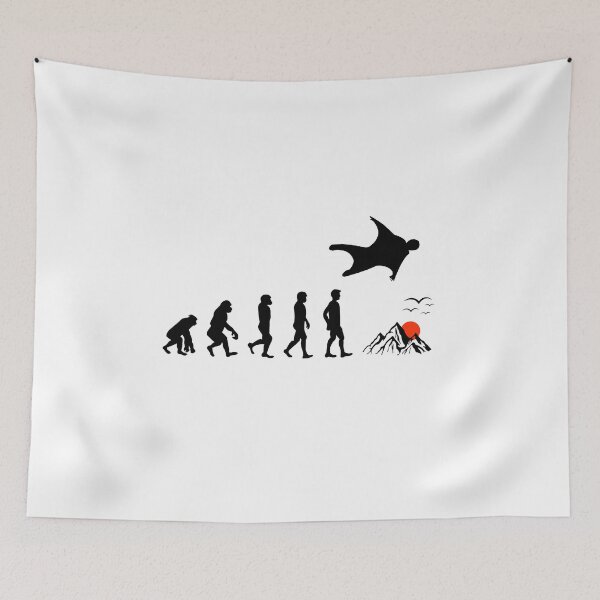 Item preview, Wingsuit flying Base Jumping Skydiving Wingsuiting Evolution designed and sold by TastefulTees.