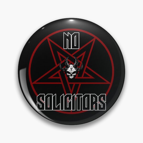 Item preview, No Solicitors Demon Skull Pentagram (Dark) designed and sold by Beefleaf.