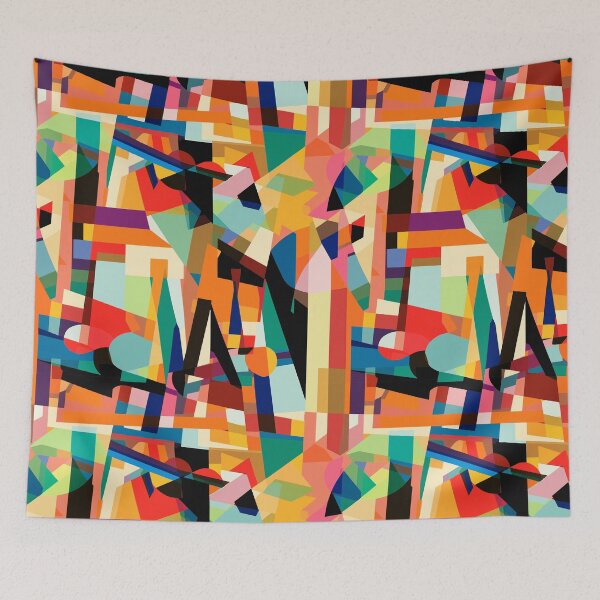 Item preview, Kandinsky inspired pattern with vibrant colors designed and sold by TopArtsy.