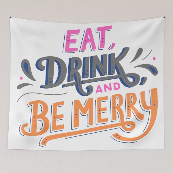 Item preview, eat drink and be merry designed and sold by FraditaYasmin.