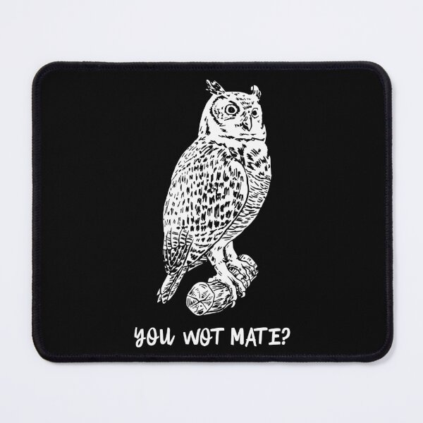 Item preview, You Wot Mate Owl Tee - Dark Bases designed and sold by meganpalmer.