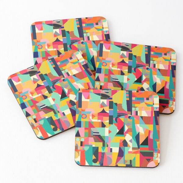 Item preview, Kandinsky inspired pattern with softer colors (III) designed and sold by TopArtsy.