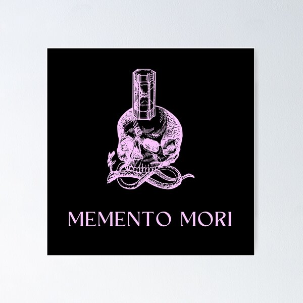 Artikel-Vorschau von Memento Mori Skull Sanduhr Pink, designt und verkauft von Ninjakandy.