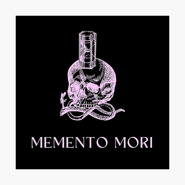 Artikel-Vorschau von Memento Mori Skull Sanduhr Pink, designt und verkauft von Ninjakandy.